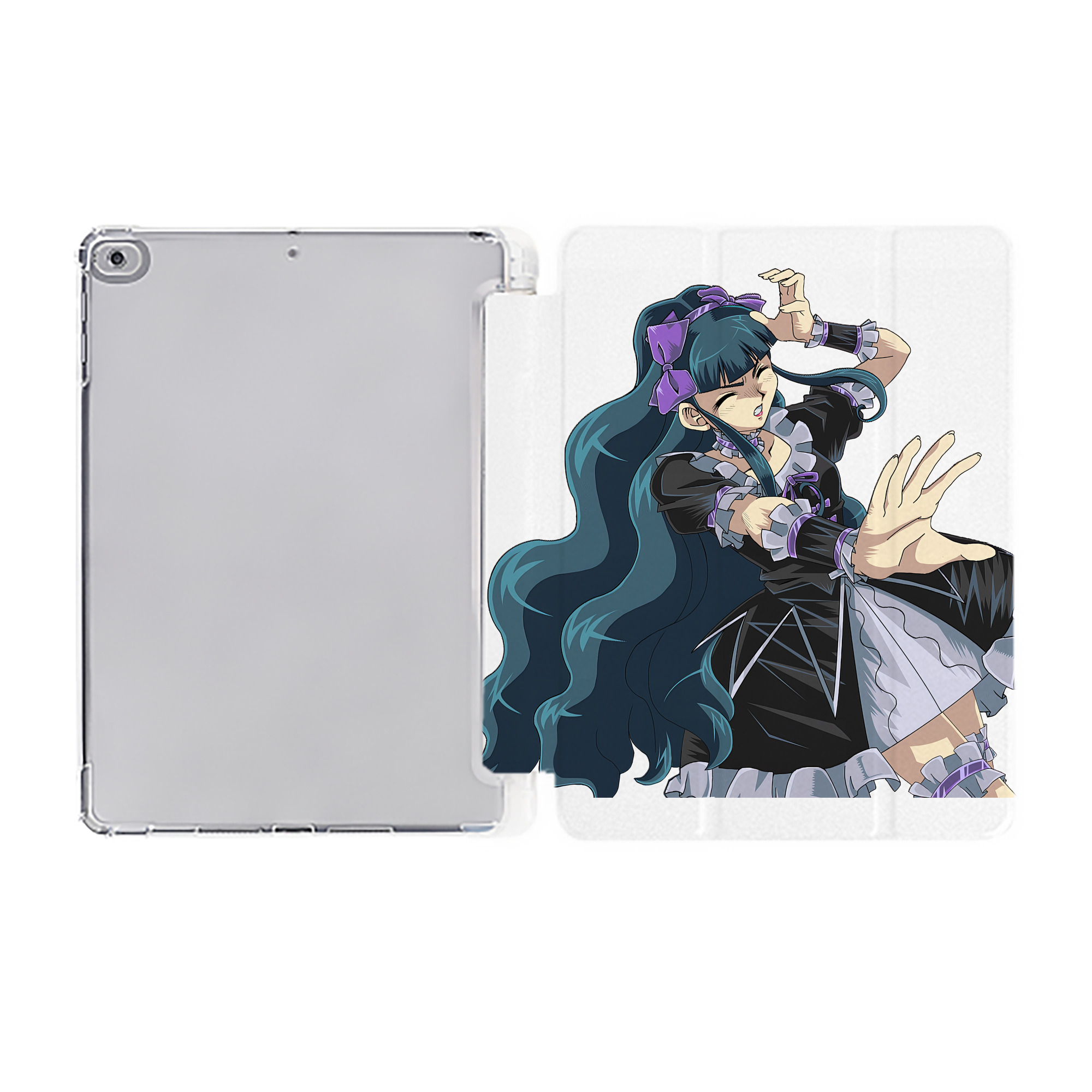 （画像用） 遊☆戯☆王 Yu-Gi-Oh! IPad ケース ペン収納付き 三つ折りスタンド PUレザー×シリコン 対応機種9.5/10.5/10.9インチ